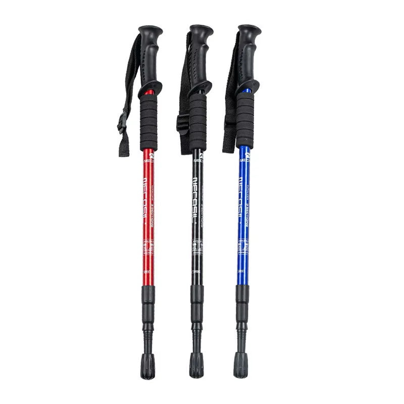 Aluminum alloy hiking poles, adjustable, non-slip