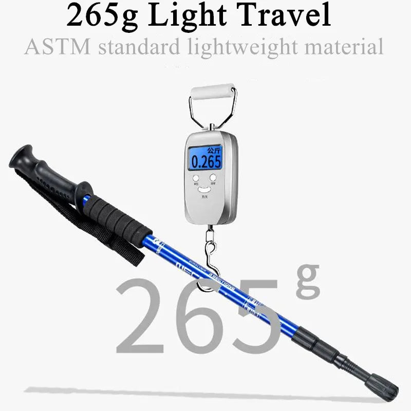 Aluminum alloy hiking poles, adjustable, non-slip