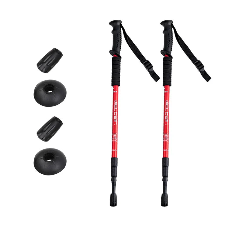 Aluminum alloy hiking poles, adjustable, non-slip